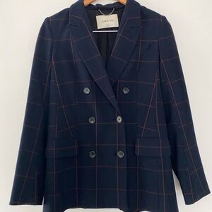 ARITZIA Babaton Navy Checkered Women's Blazer